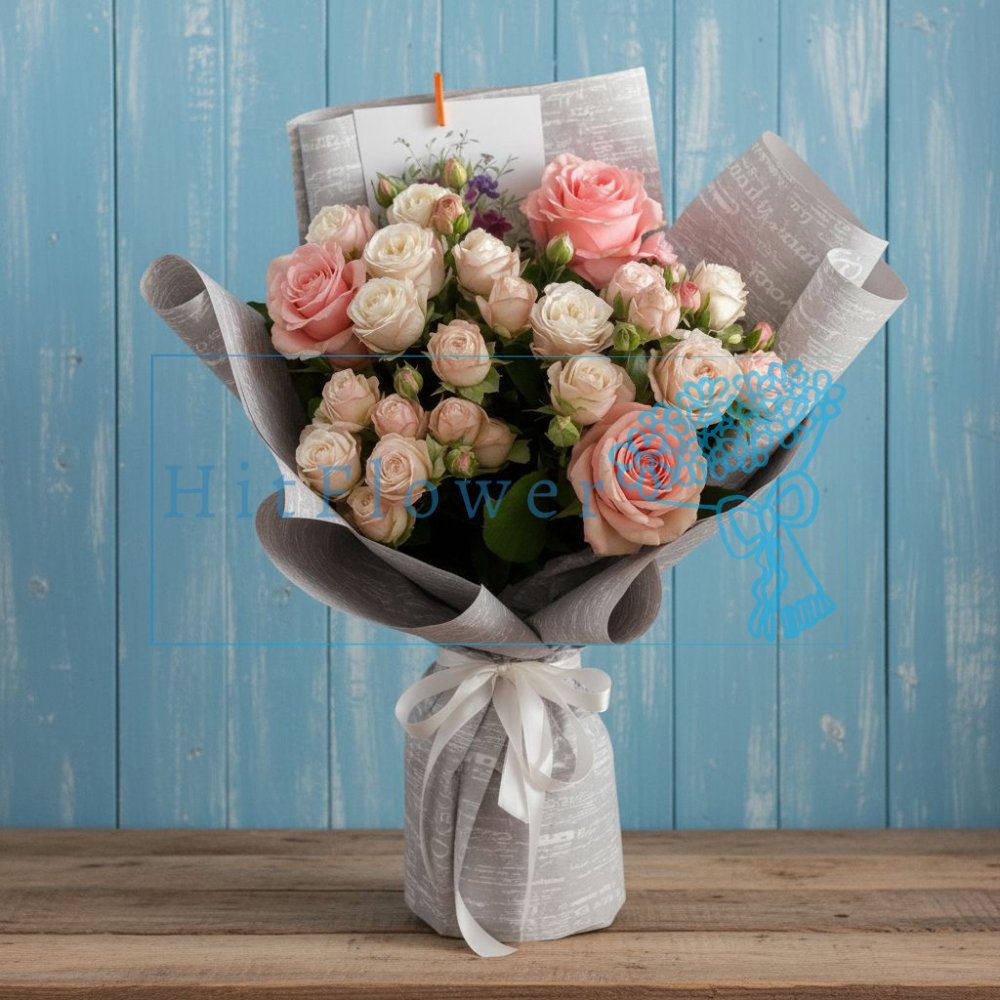 Букет нежные розовые розы Букет роз Нежные розовые розы